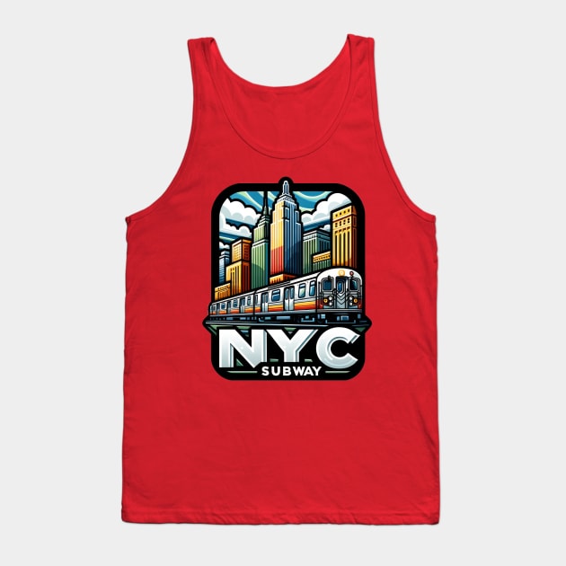 New York Subway NYC Subway Train Tank Top by Nysa Design